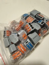 Miniconectores de Cable rápido, conector de cableado de empalme de resorte de Conductor compacto Universal, bloque de terminales Push-in SPL-2/3 212