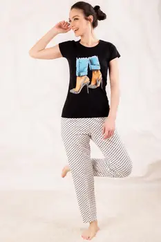 

Armonika Women Top Shoes Printed Six Puanli Sleepwear Kit ARM-20Y099039