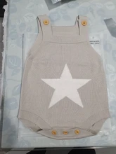 Monos de punto de estrella blanca para bebé recién nacido, mono sin mangas, Tops