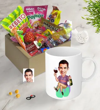 

Personalized Mr Caricature Of Nostalgic Lezzetler Mug Seti-2 Photo Picture Funny Fun Memories Name Lettering Souvenir gift