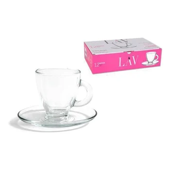 

Piece Coffee Cup Set LAV 155 ml Crystal (12 Pcs)