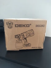 DEKO-PISTOLA DE PULVERIZACIÓN inalámbrica, pulverizador de pintura doméstico HVLP de 800ml, 3 tamaños de boquilla, batería de ion de litio de 20V CC de alta potencia, DKSG20K2