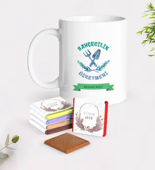 

Personalized Horticulture Teacher White Mug and Chocolate Gift Seti-1