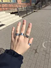 Anillo de cadena cruzada Vintage para hombre y mujer, sortija ajustable, Hip Hop, Punk, para fiestas, citas, BFF, 2020