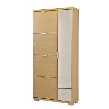 

TOPKIT, wooden mirror shoe cabinet, home receiving shoe cabinet, measures 175x81,5x28