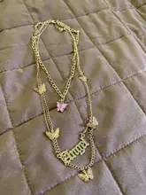 2021 multicapa Vintage acrílico mariposa gargantilla collar de las mujeres de la moda carta cadena de oro capas collar regalo de fiesta, joyería