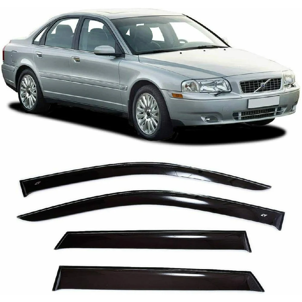 Дефлекторы окон Cobra Tuning V10798 на авто Volvo S80 1 I Sd Sedan 1998-2005 4 шт./комп. ветровики от дождя