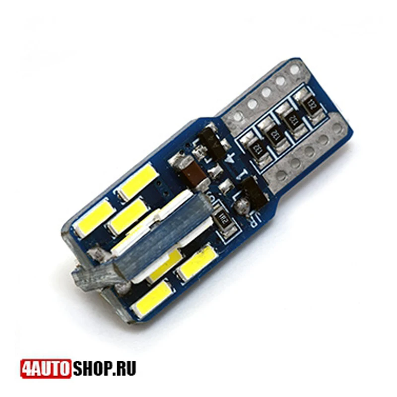 1 шт Автолампа светодиодная T10 W5W 24 SMD 4014 + Обманка|Сигнальная лампа| |