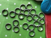 LLavero de acero inoxidable con hebilla de resorte, anillo dividido de tamaño de 15, 20, 25, 28 y 30mm, 1 paquete/lote, 100%