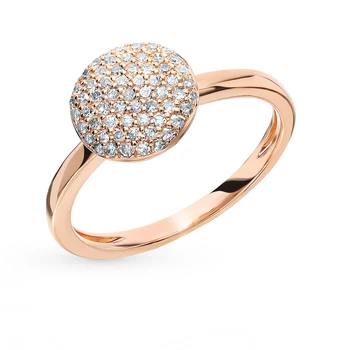 

Gold ring with diamonds sunlight sample 585