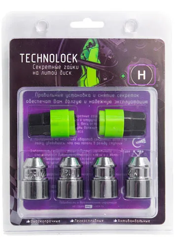 Секретные гайки колеса TECHNOLOCK H М12x1.5x36 ключ=19/21 конус | Автомобили и мотоциклы