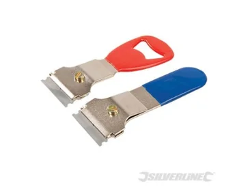 

Scrapers Set 2 pieces stainless steel handles PVC paint nail polish stickers