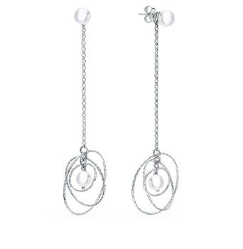

Silver earrings with pearls sunlight sample 925