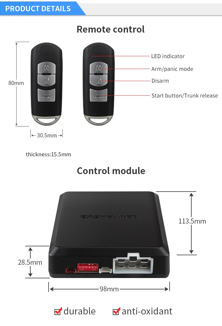 EASYGUARD автомобильный БЕСКЛЮЧЕВОЙ аварийная система дистанционного запуска двигателя смарт-ключ сенсорный ввод пароля датчик удара Автозапуск сигнализации