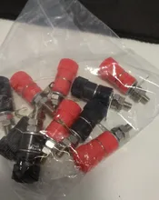 Socket-Connector Banana-Plugs Binding-Post 4mm Nickel-Plated Black Red 10pcs Nut DIY