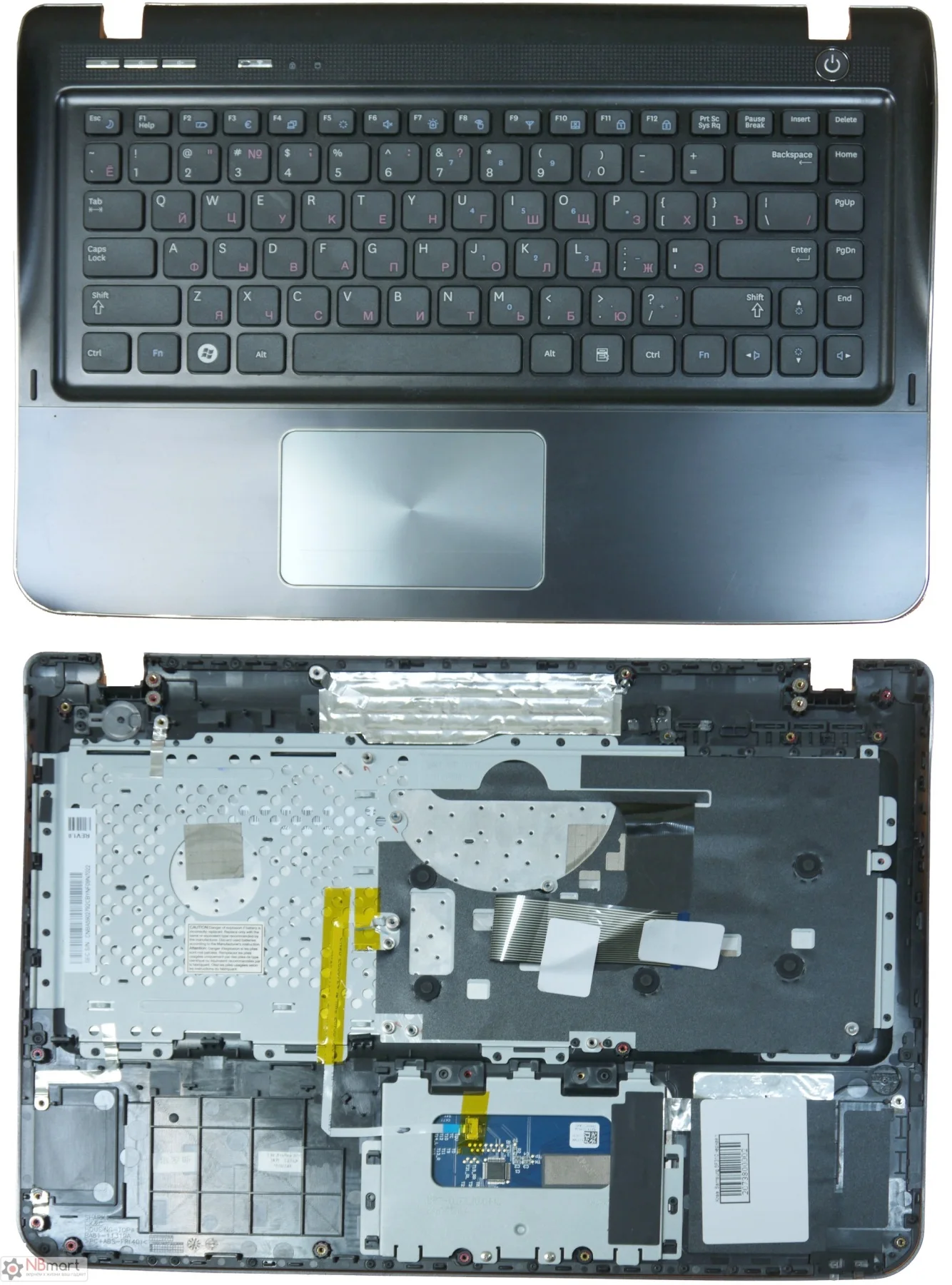 Клавиатура для ноутбука Samsung NP SF410 топкейс черный|Клавиатуры замены| |