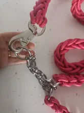 Large Dog Collar-Set Traction-Rope Leashes P-Chain Metal for Big Buckle