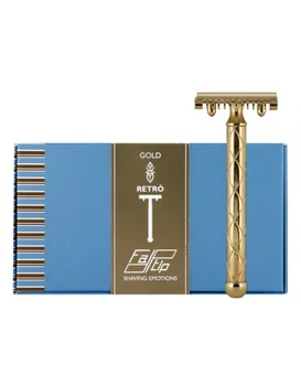 

Fatip Gold Double Edge Safety Razor Open Comb Retro