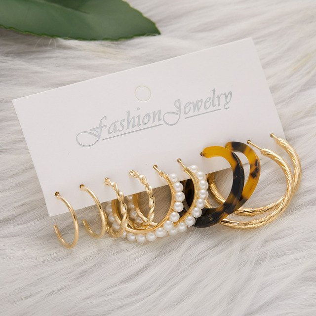 Simple Crystal Stud Earring Set For Women Butterfly Flowers Pearl Zircon Earrings Girl Party Wedding Engagement Jewelry