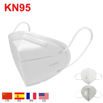 

20 PCS KN95 Mouth Mask Non woven Dust Respirator Reusable Masks Cotton Mouth Muffle kn95 5-Layer Dustproof mask Dropshipping