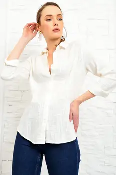 

Trend Alacati Style Women 'S Linen Woven Dobby Premıum Shirt DNZ-3132