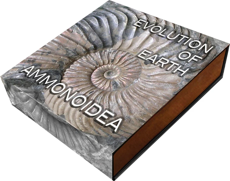 AMMONOIDEA аммонит Эволюция земли 2 унции Серебряная монета 2$ Niue