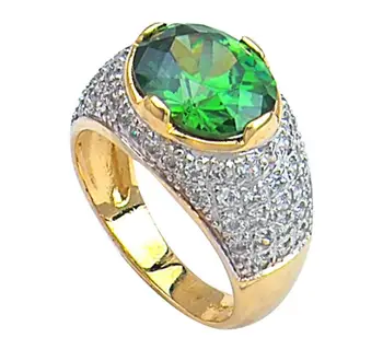 

Green Cubic Zirconia Gold Ring 01-180-YR010