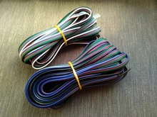 2/3/4/5pin Cable conector para LED de alambre eléctrico 22AWG 20AWG 18AWG de 5/10/20/50/100m Cable eléctrico para 3528 2835 RGB tira LED