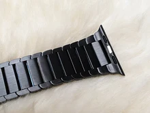 Correa de lujo para Apple watch, banda de 44mm y 40mm para iWatch de 38mm y 42mm, pulsera de reloj de acero inoxidable para Apple watch 5 6 se 3 4