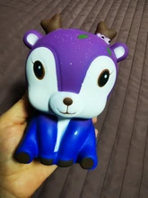 Juguetes de dibujos animados de galaxia Kawaii, ciervo grande, Gato blando, jumbo, crema de elevación lenta perfumada, juguetes para apretar, regalo de novedad