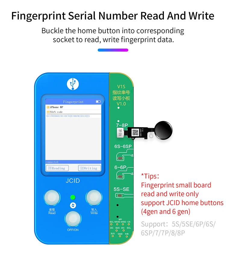 JC-V1SE 7 in 1 True Tone Programmer For iPhone 8 Plus X XR XS MAX