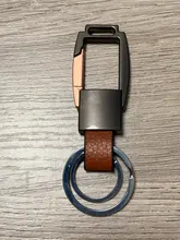 QOONG-Llavero de cuero genuino para hombre, de aleación de alta calidad, bolso colgante, elegante, de negocios, coche, llavero con anilla, soporte, joyería Y58, 2021