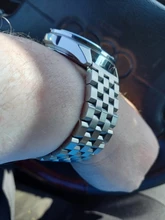 Correa de acero inoxidable para reloj de 18mm, 20mm, 22mm y 24mm para hombre y mujer, banda de Metal sólido cepillado para Gear S3, accesorios para reloj