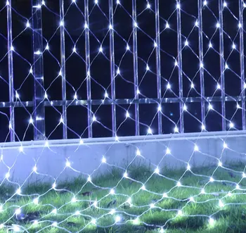

Led festoon "grid" 1,5x1,5 M, ac220v, cord clear color, white LED emitting diodes
