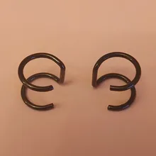 Pendientes de Clip para orejas de Color dorado para mujer, aretes de Clip de hoja para trepadores sin Piercing, accesorios de aretes de cartílago falso, 1 par