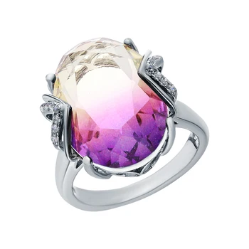 

Silver ring with sieve and cubic zirconium sunlight sample 925