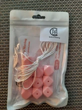 Mabomasticar-Cuentas de dentición hexagonales de 17mm, 10 Uds., grado alimenticio, sin BPA, cuentas de silicona suave, mordedores de bebé, joyería para chupete