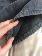 Women Jeans Cargo-Pants Wide-Leg Gray Loose Blue Girl Baggy High-Waist Straight Casual