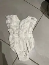 Citgeett-ropa a juego de verano para Hermanas, Pelele de encaje de Manga mariposa + diadema, conjunto de 2 piezas, vestido blanco de encaje