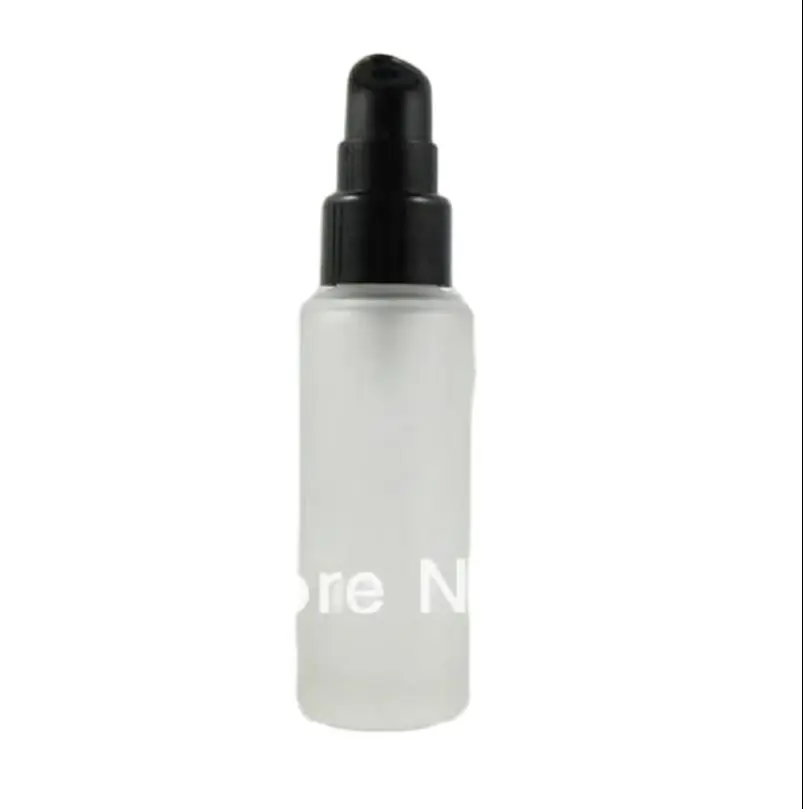 

30ML frosted glass bottle with black press pump , lotion bottle