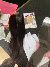 Pelo humano liso con cierre de encaje, pelo peruano con pelo de bebé, Color Natural, 8-22 pulgadas, 2x6