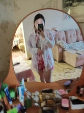 S-5XL de talla grande para mujer, blusa Sexy estilo Boyfriend, camisa con botones blancos, camisón transparente, blusas de chifón para verano y primavera