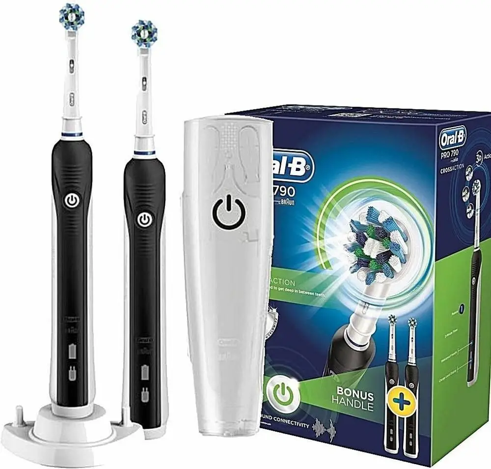 ORAL-B Pro 790 Crossaction Toothbrush - Duo Advantage Package - 2 Handles SALES ORAL-B Pro 790 Crossaction Toothbrush - Duo Advantage Package - 2 Handles SALES