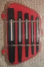 Extractor de tornillos dañados de acero, guía de broca, Extractor de pernos rotos, juego fácil de quitar, 5 unidades