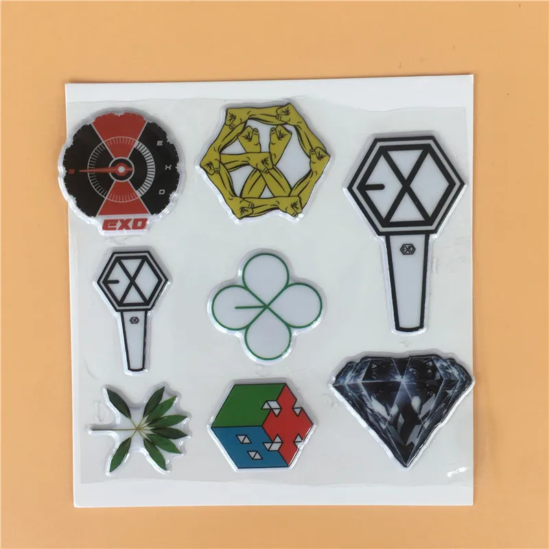 Exo 3d ステッカー防水ラップトップのステッカースケートボード Xiumin 周防 Baekhyun Chanyeol Sehun Do Exo Sc Exo M Exo K Exo Cbx Assorted Stickers Aliexpress