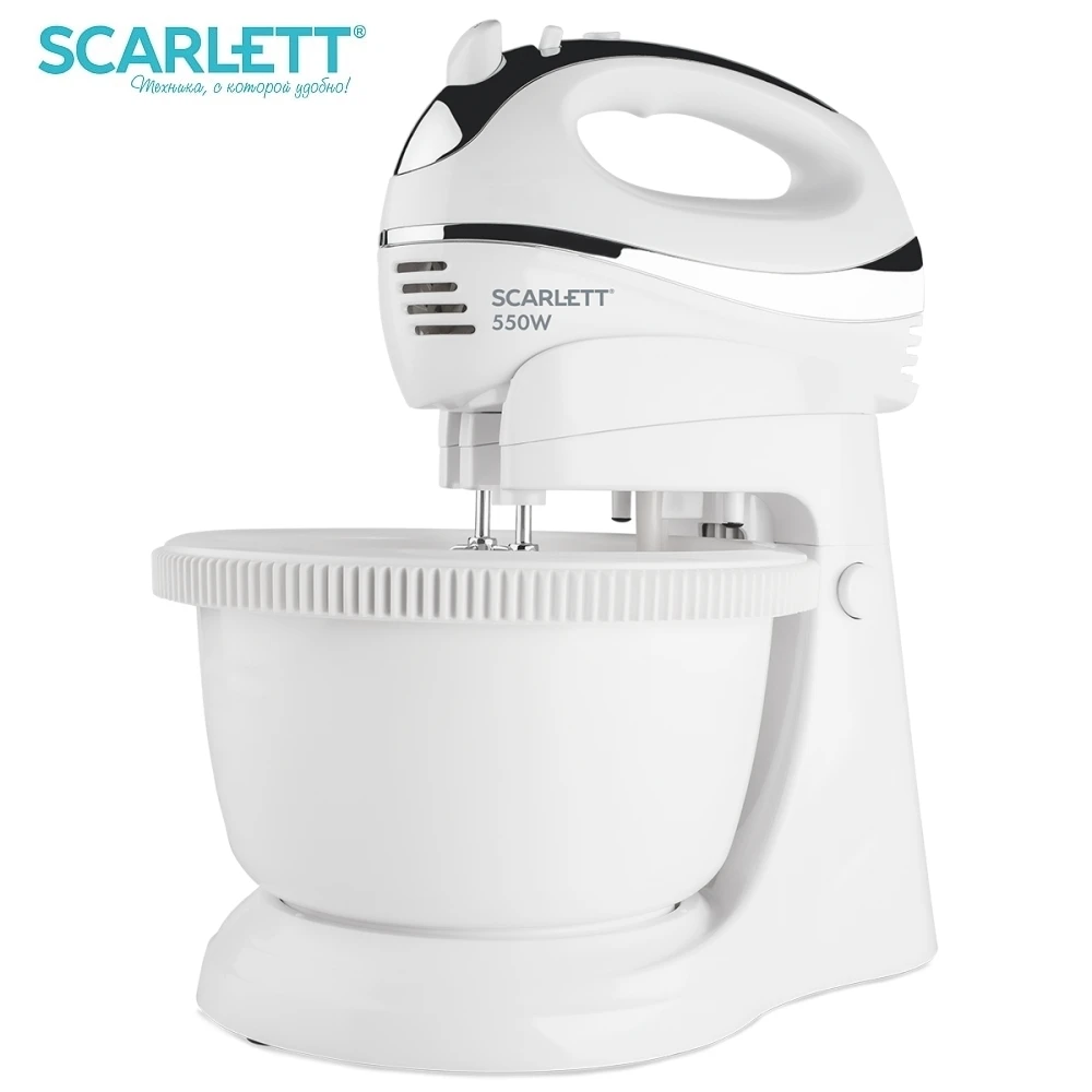 Миксер на подставке Scarlett SC HM40B01R 550 Вт|Миксеры| |
