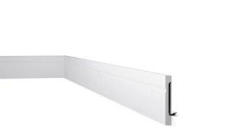 

Skirting/socket decorative I use white NMC WALLSTYL®FD15 150X18X2000mm water resistant polystyrene and bangs 2 meters