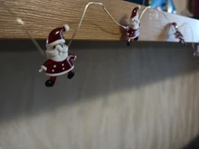 Tira de luces LED de 2M para decoración navideña, 20LED, Papá Noel, copo de nieve, árbol luz, decoración para el hogar, 2020, adorno de Navidad, regalo de Navidad, Año Nuevo