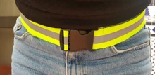 Cinturón reflectante de seguridad para hombre y mujer, cinturón reflectante elástico ajustable en la cintura para correr