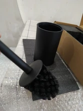 Toilet-Brush-Holder Stainless-Steel Bathroom Black-Color Clean-Tool Cleaning-Wb8702 Vertical